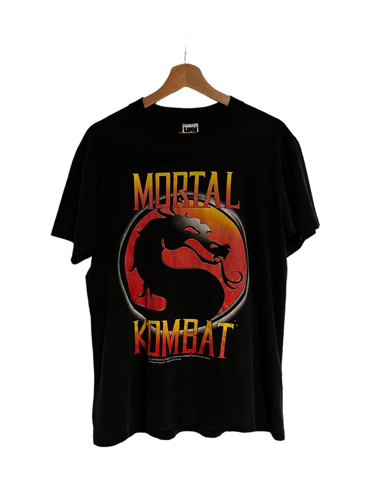 Mortal Kombat Vintage Original Shirt 1993 Midway Video Game Youth Big(Men’s S/M)