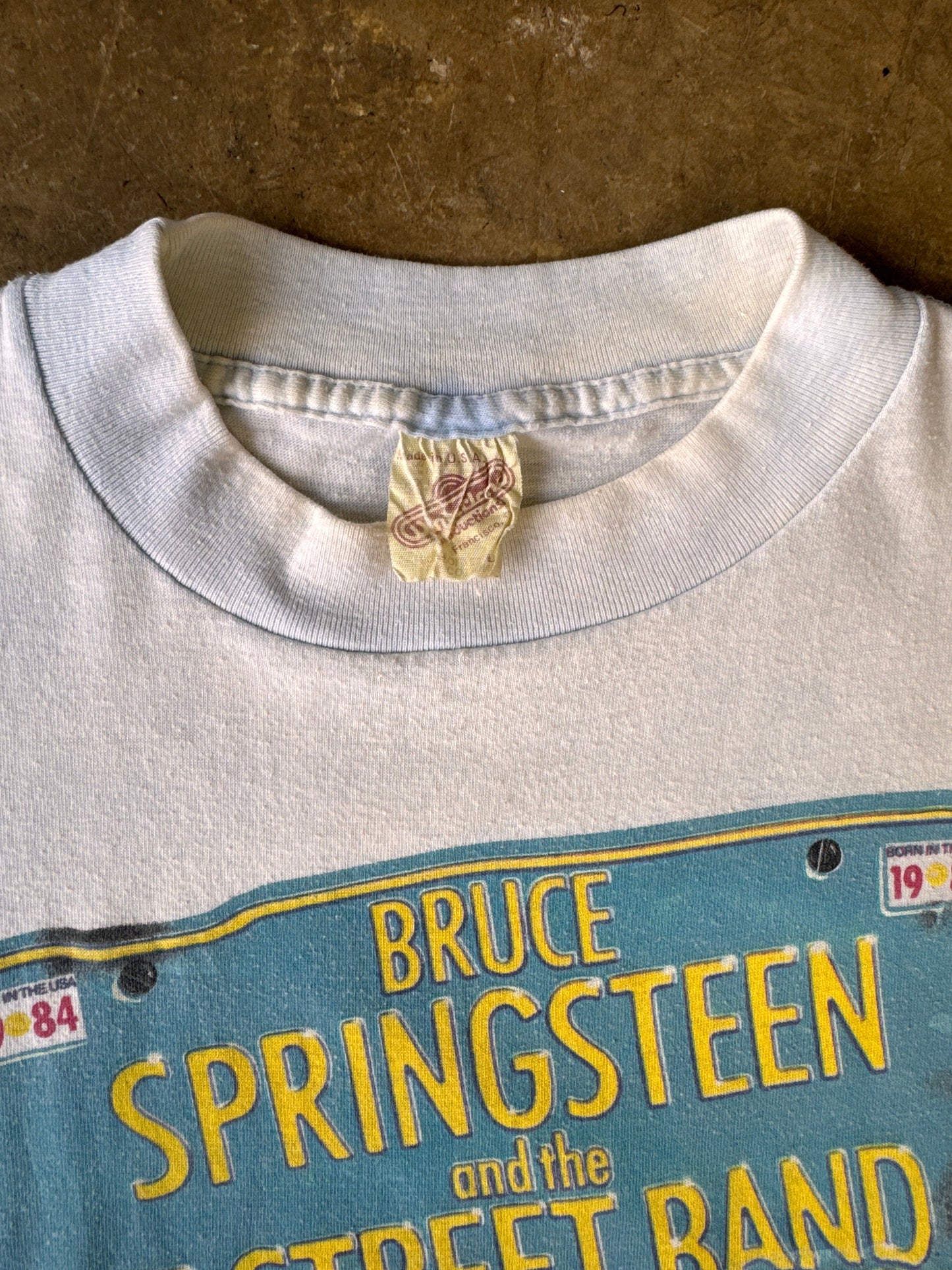 Bruce Springsteen 84-85 Bleached Pink Cadillac T-Shirt