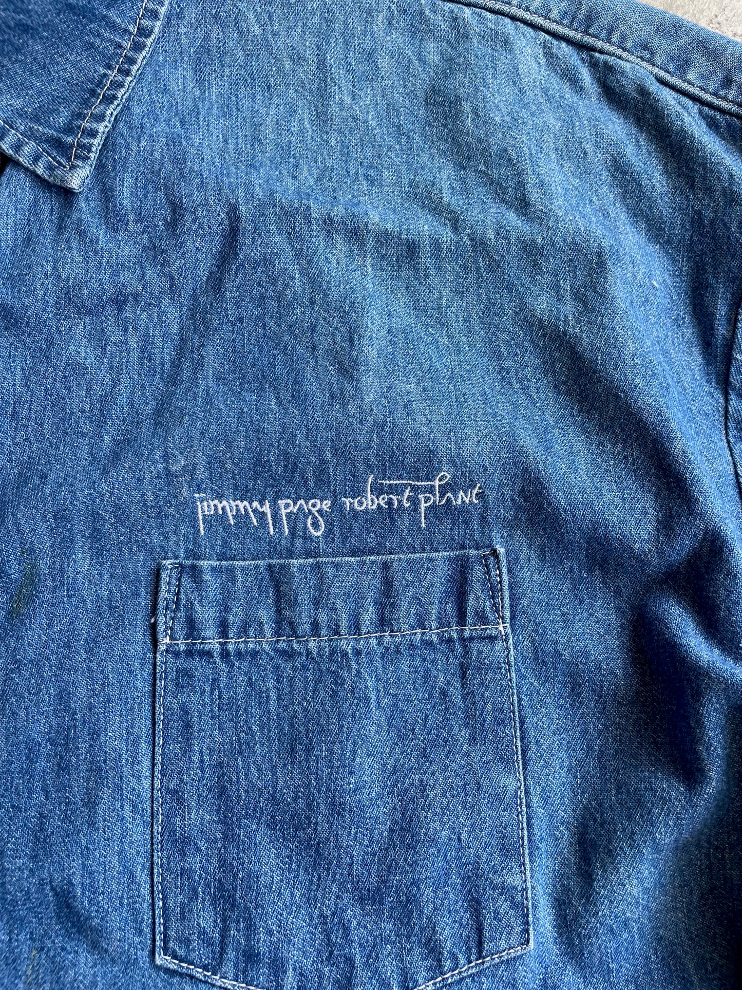 Embroidered Jimmy Page Robert Plant Zoso Chambry