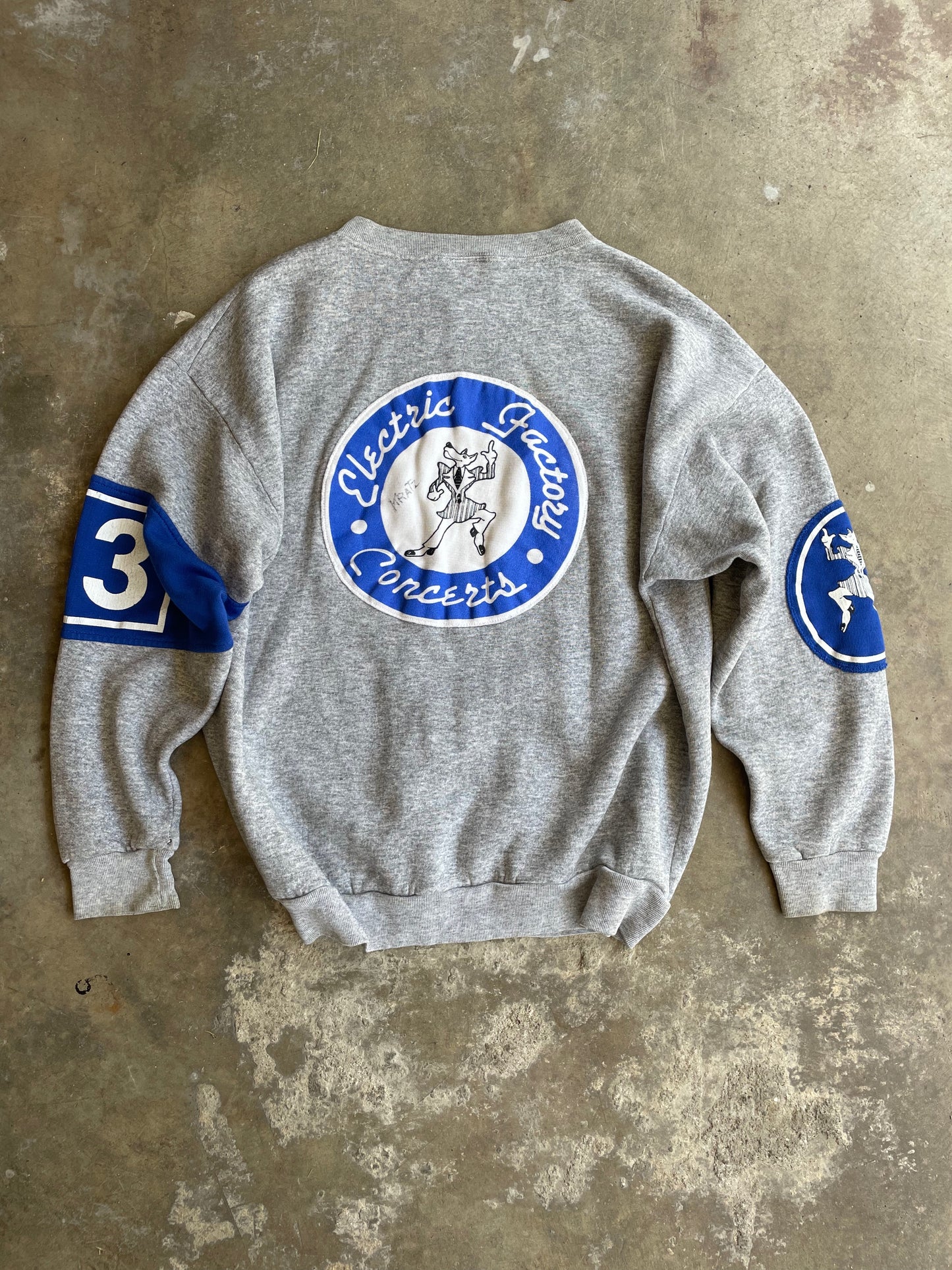 Electric Factory Concerts Patchwork Crew Sweat by Jackie Harris