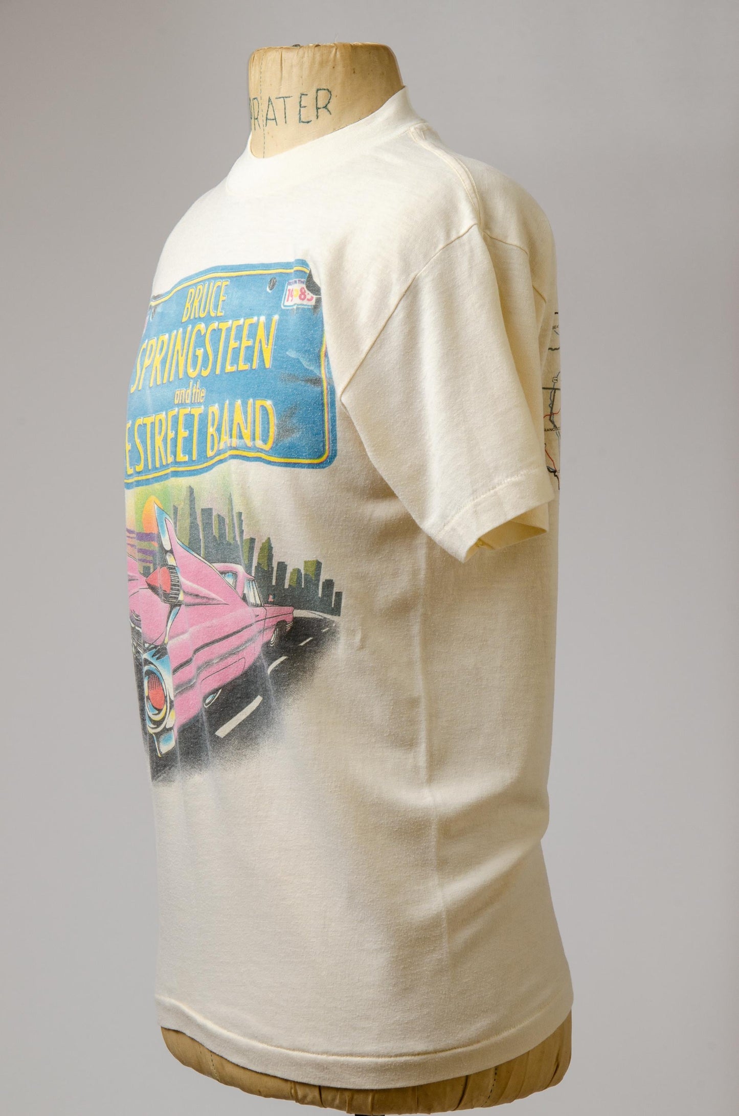 1984 Bruce Springsteen Front and Back Print T Shirt by Roslyn Trading