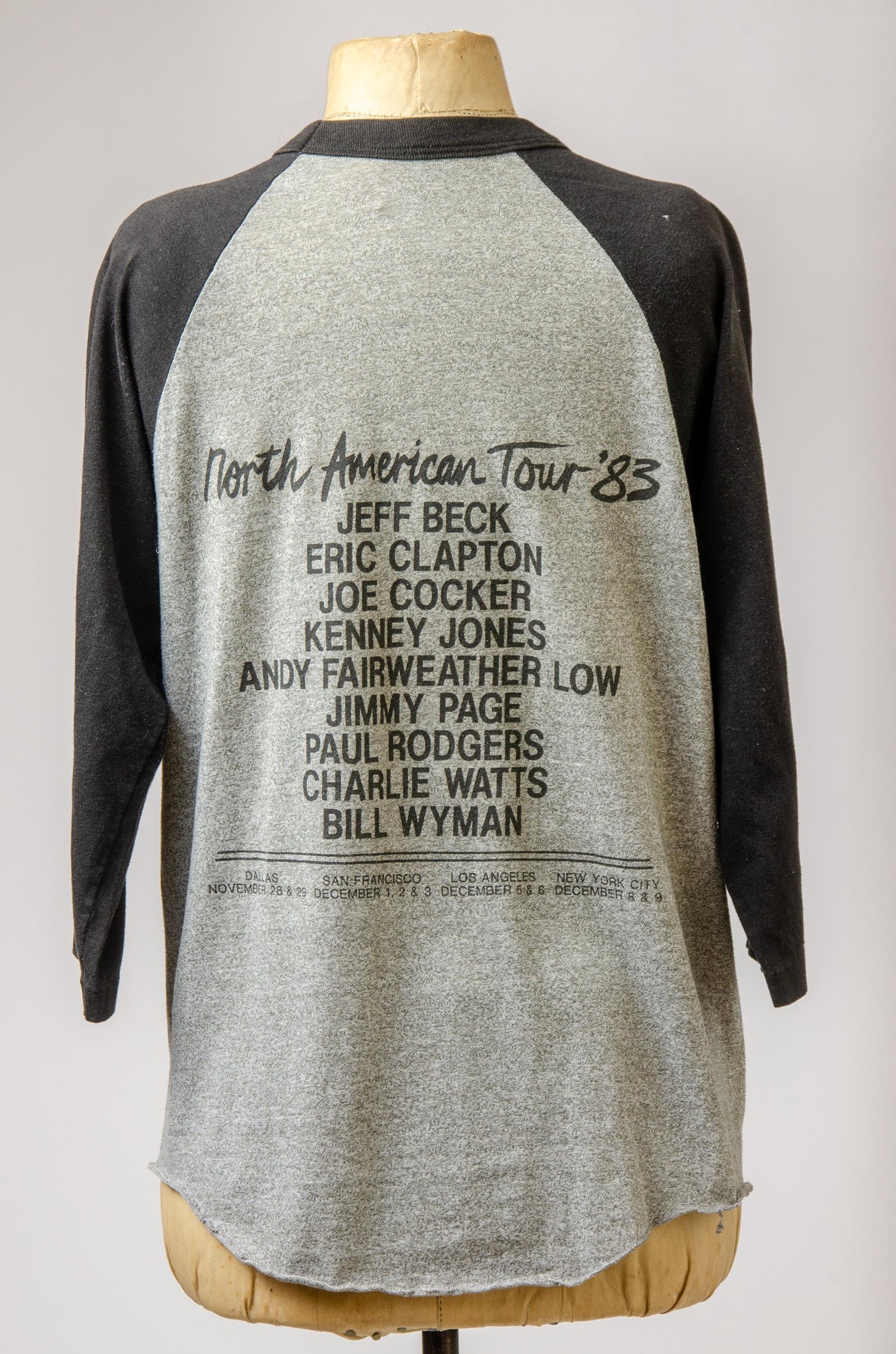 1983 British Tour Jeff Beck Eric Clapton Jimmy Page UK T Shirt by Roslyn Trading